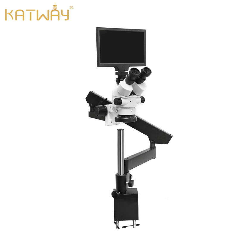 Katway LCD Digital Trinocular Microscope Stereo Zoom,7X-90X Magnification,HH-MH01B