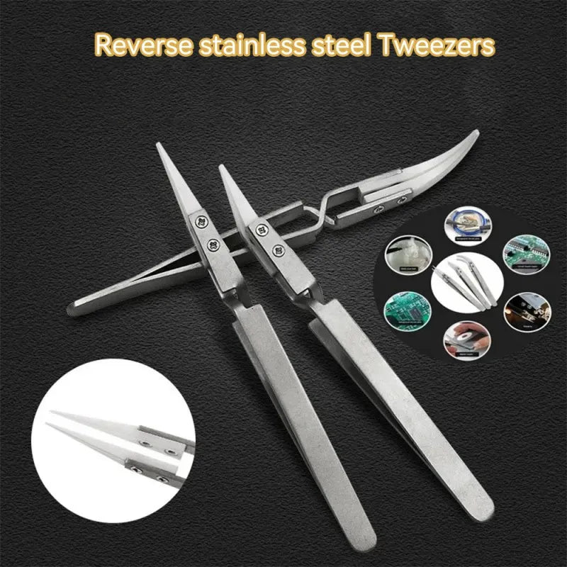 Ceramic Anti-Static Tweezers for Precision Soldering and Electronics Handling,HH-AA19