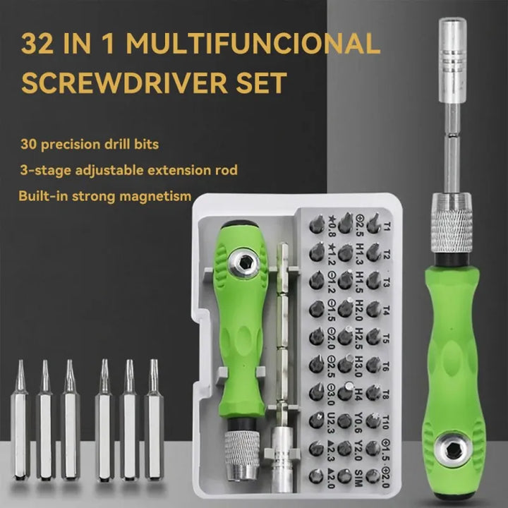 32-Piece Mini Precision Screwdriver Set with Magnetic Tips for Device Repairs,HH-AA38