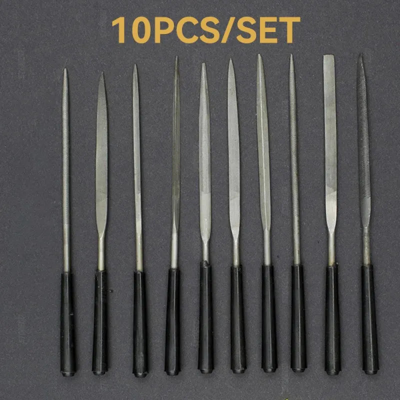 High-Quality Needle Files Set (5/10PCS, 3x140mm) for Crafting Metal & Stone,HH-AA48