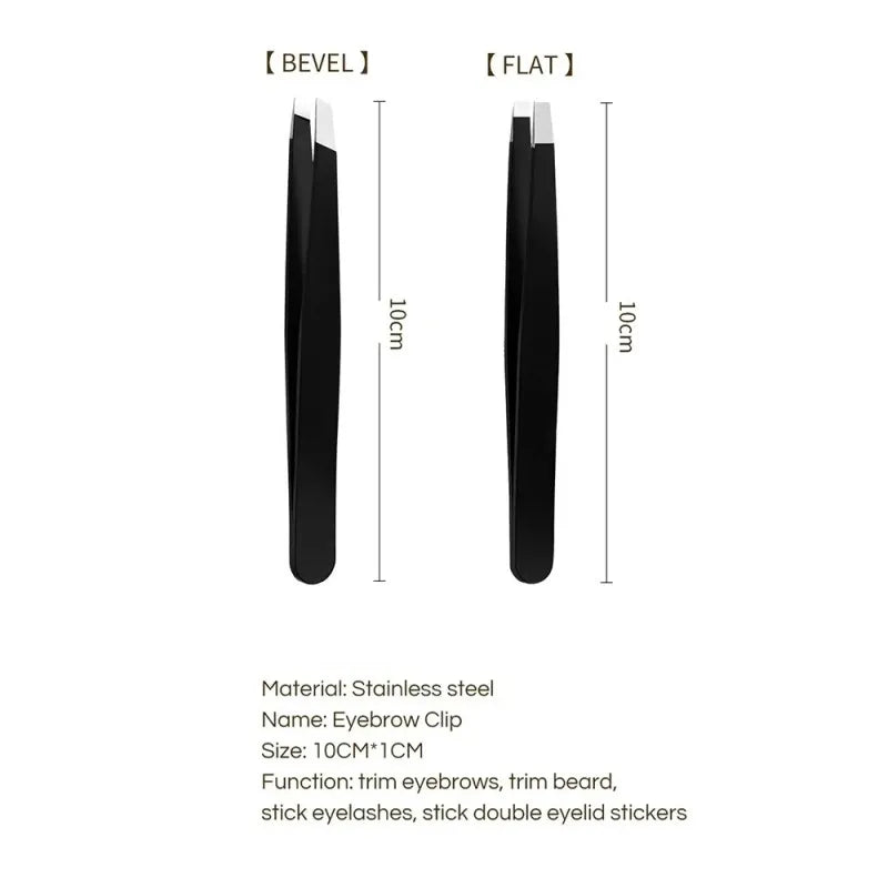 Wholesale Stainless Steel Eyebrow Tweezers in Black for Hair Removal,HH-AA52