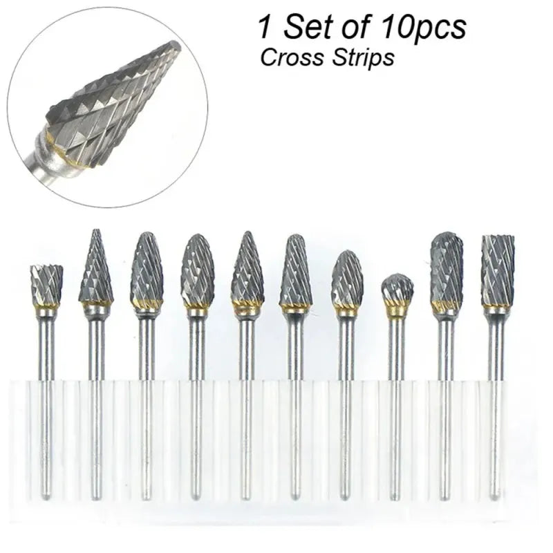 1/4'' Tungsten Carbide Burr Kit for Precision Woodworking and Metal Carving,HH-AA55