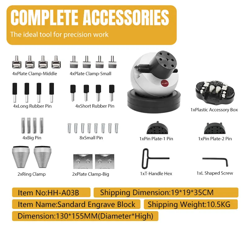 Engravers Ball Vice with 30 Attachments HH-A03B