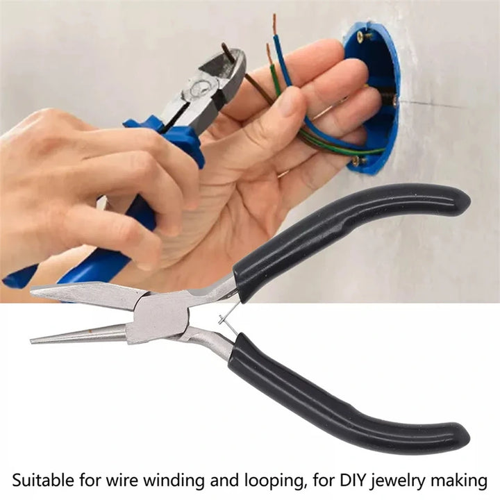 Wire Looping Pliers Half Concave Round Nose Pliers Carbon Steel Winding Tool, HH-JP02