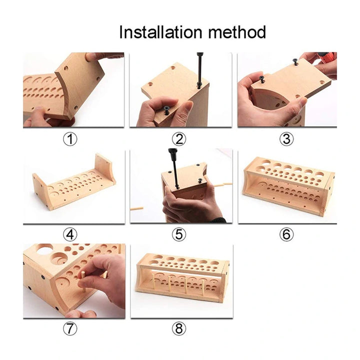 Wooden Leathercraft Tools Rack, HH-SO02