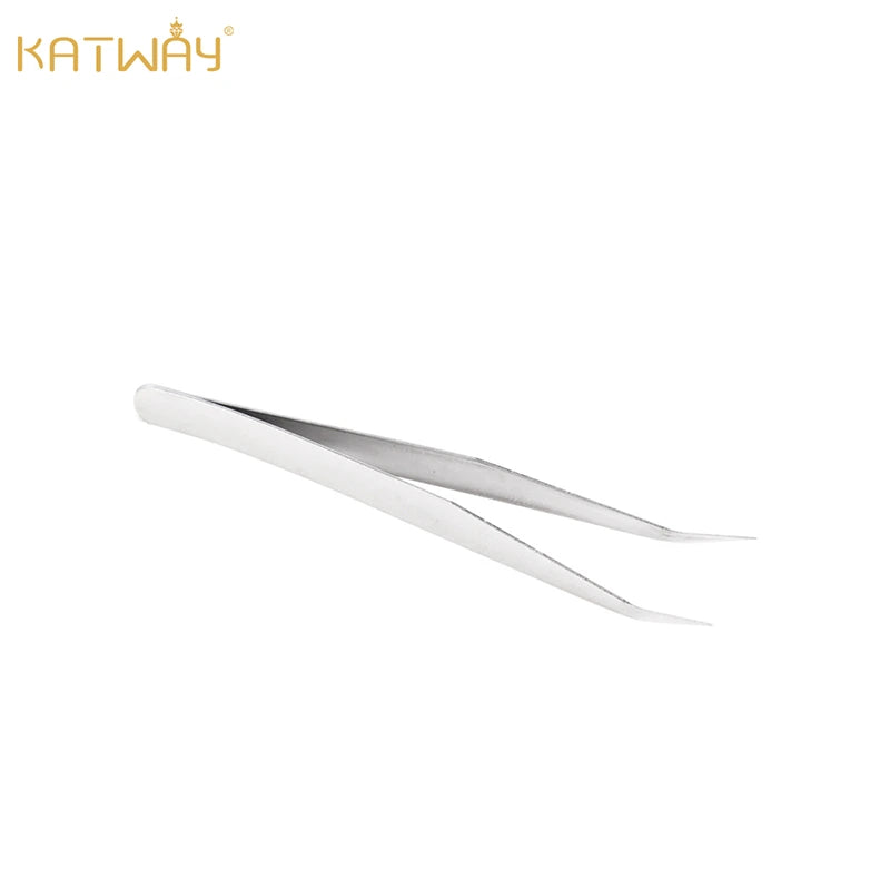 Professional Stainless Steel Precision Tweezers Curved Pointed Tip Tweezers, HH-TW02