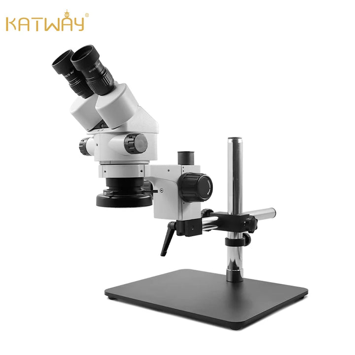 Katway HH-MH03A Binocular Microscope Stereo Zoom,56-Bulb LED Ligh,Boom-Arm Standt,7X-90X Magnification