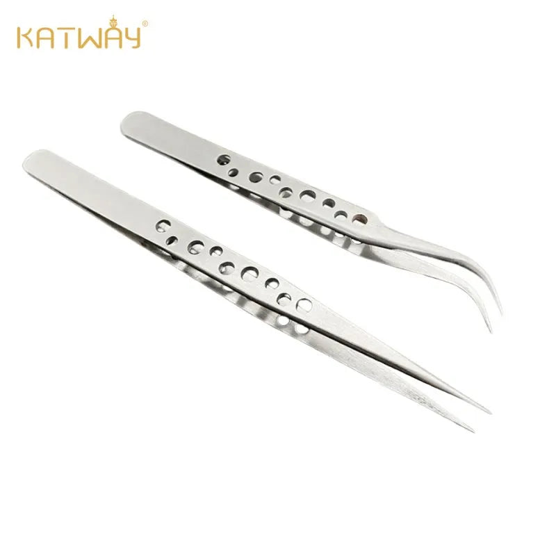 DIY Mobile Phone Repair Tools Curved and Straight Tip Tweezers,  HH-TW11