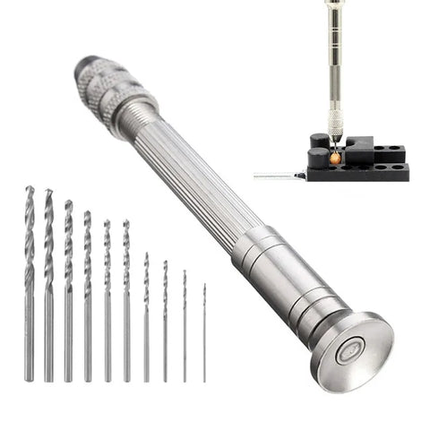 10-Piece Precision Mini Drill Set for Jewelry, Wood, Plastic, and Crafting Projects,KT-AA18