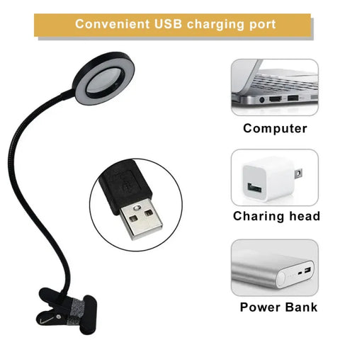 Portable Desk Lamp with Magnifier-1