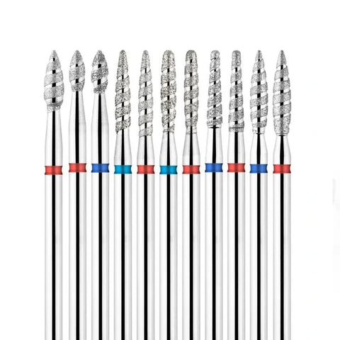Set of 5 diamond nail drill bits-1