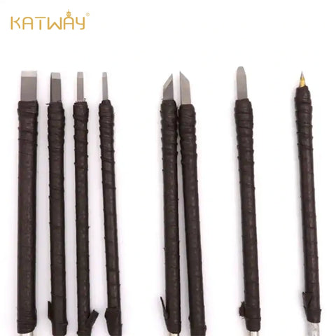 8-Piece Set of Tungsten Steel Seal Cutting Tool Combination for Seal Carving, HH-SG10