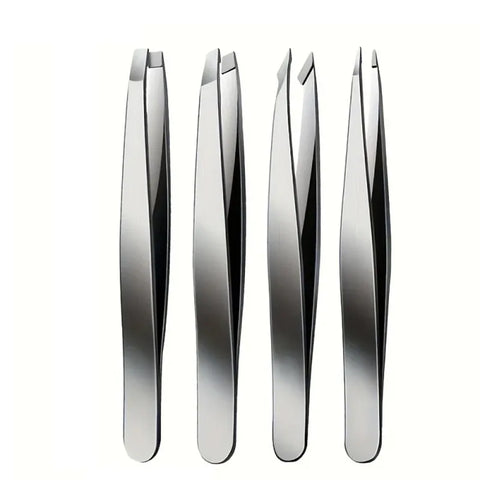 4-Piece Precision Tweezers Set for Eyebrow Shaping and Hair Removal,HH-AA29