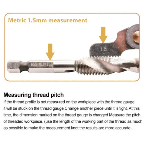Stainless Steel Thread Pitch Gauge-1