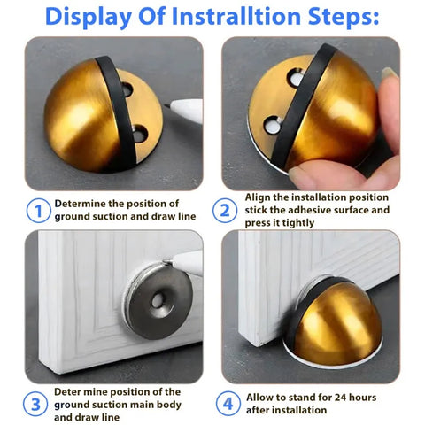 Stainless steel magnetic door stopper-1