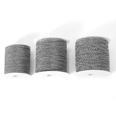 Durable 10-Meter Stainless Steel Chain for Custom Jewelry Creations，HH-AA66