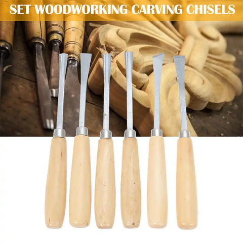 6-Piece Set of High Quality Woodworking Carving Knife Tools, HH-SG09