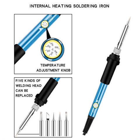 7-in-1 Adjustable Temperature Electric Soldering Iron Kit, 60W Welding Repair Tool, 220V/110V,HH-AA77