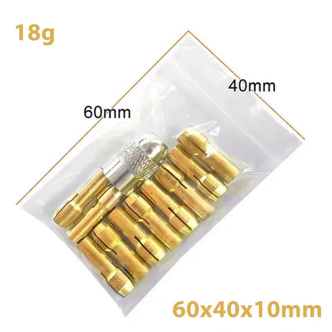 Brass Collet and Silver Locking Nut-2