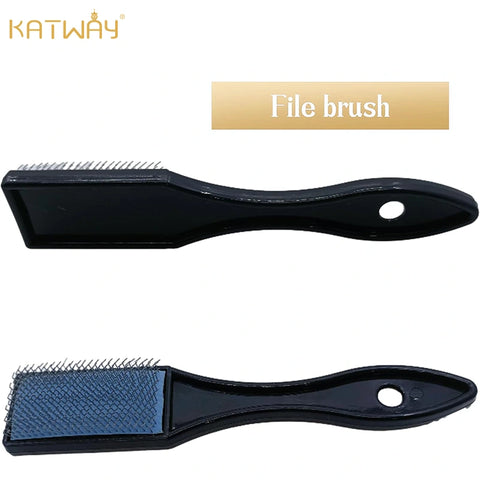 2-Piece Set Cleaning Card Brush Black File Brush Tool, HH-FA10