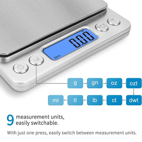 Multifunctional Stainless Steel Pocket Scale, HH-SC02