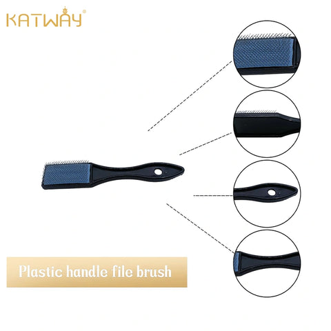 2-Piece Set Cleaning Card Brush Black File Brush Tool, HH-FA10