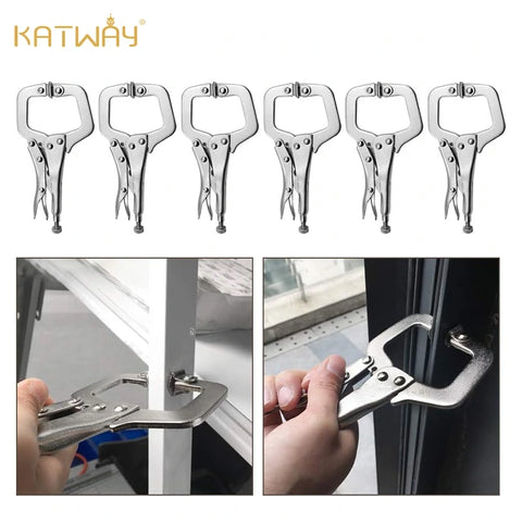 6-Pack Heavy Duty C-Type Clamp Tool with Swivel Spacer, HH-CF09