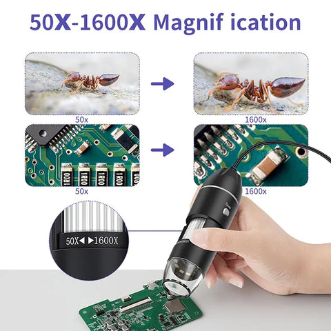 1600x HD Portable Digital Microscope, HH-DM02