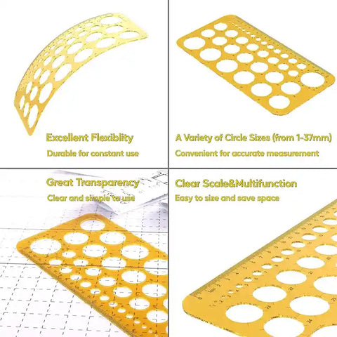 Circle Round Stencil Template, HH-DS01