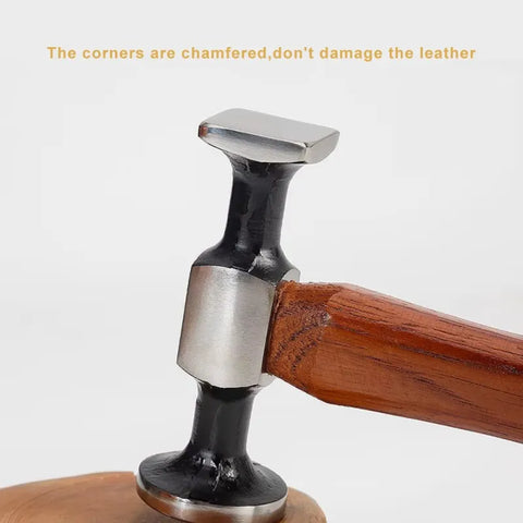 Double-Headed Leather Tool Hammer-3