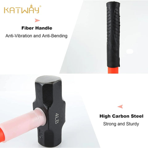 4LB Forged Steel Structure Anti-Shake Handle Water Pipe Handle Octagonal Hammer, HH-LH08