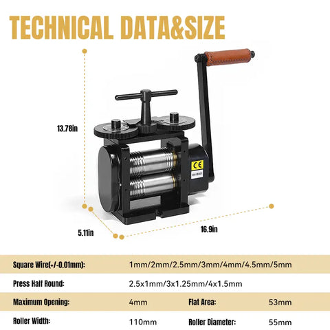 Black Rolling Mill 110MM - Combination,HH-RM01A