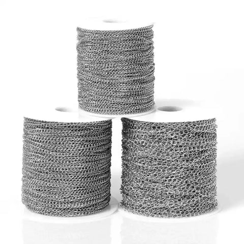 Durable 10-Meter Stainless Steel Chain for Custom Jewelry Creations,HH-AA66