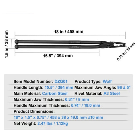 Heat-Resistant Forge Tongs-5