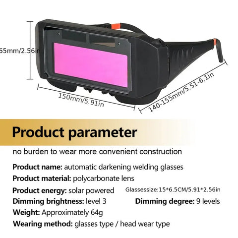 Auto-Darkening Welding Goggles for Eye Protection and Safety,HH-AA79
