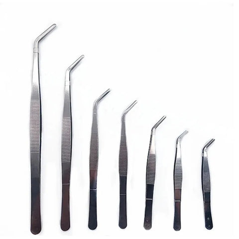 Stainless Steel Medical Tweezers with Straight and Curved Tips for Precision Handling,HH-AA28