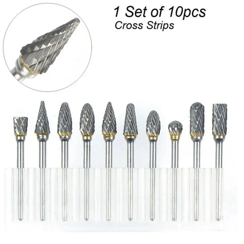 1/4'' Tungsten Carbide Burr Kit for Precision Woodworking and Metal Carving,HH-AA55