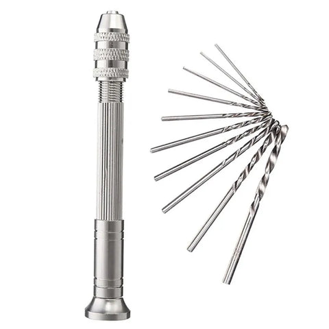 10-Piece Precision Mini Drill Set for Jewelry, Wood, Plastic, and Crafting Projects,KT-AA18