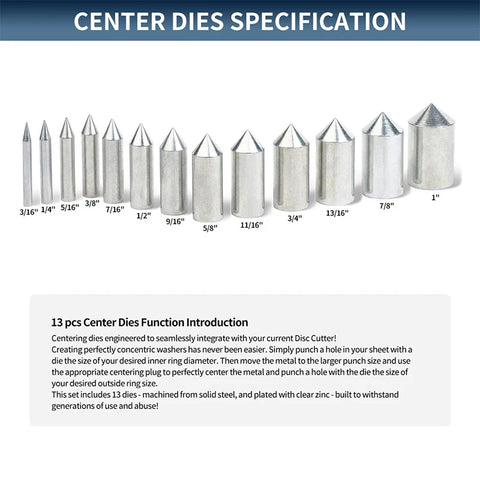Round Disc Cutter, 13 Sizes Included, HH-CS02