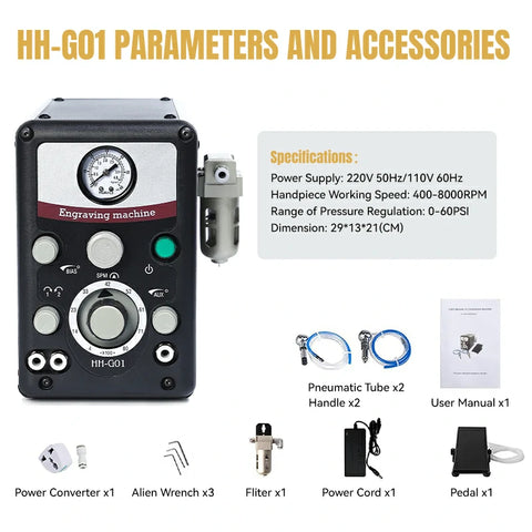 Jewelry Pneumatic Engraving Machine, HH-G01
