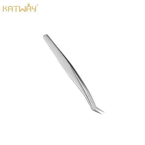 Professional Stainless Steel Precision Tweezers Curved Pointed Tip Tweezers, HH-TW03
